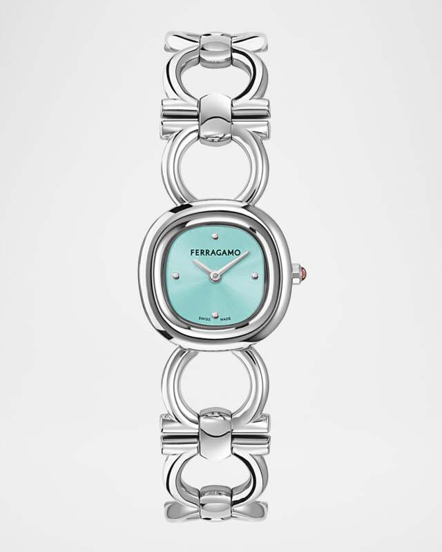Double Gancini 25MM Stainless Steel Bracelet Watch
